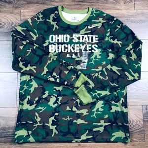 Nike Ohio State Buckeyes Men’s USA Appreciation Military Football Camo Shirt NWT